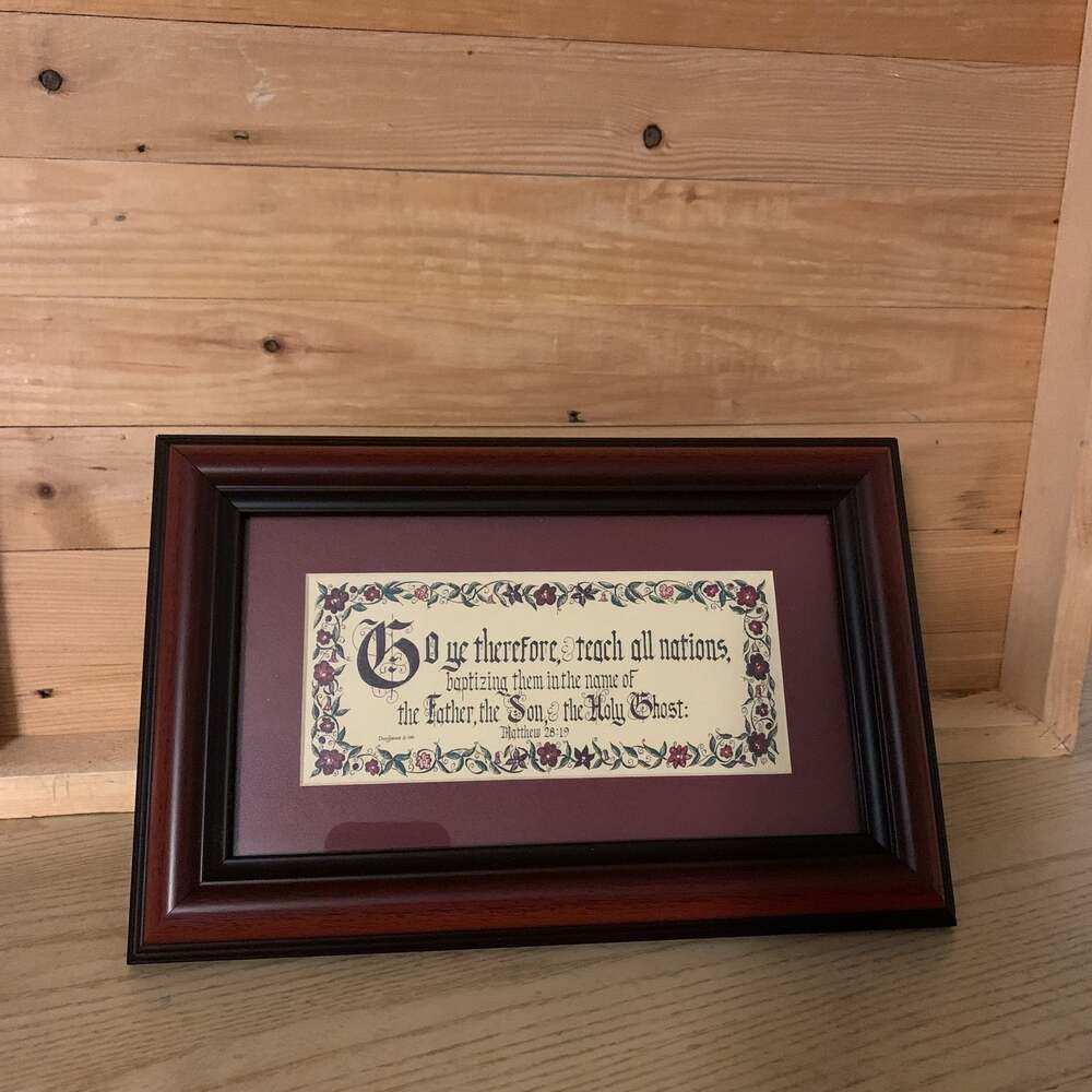 Delight Thyself Also in the Lord Psalms 37:4 Calligraphy Artwork Vintage 1998